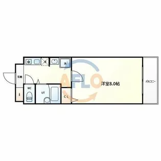 パテオ長居【2階】の間取り