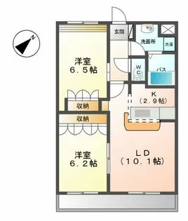 ラ・ウィンクル【2階】の間取り