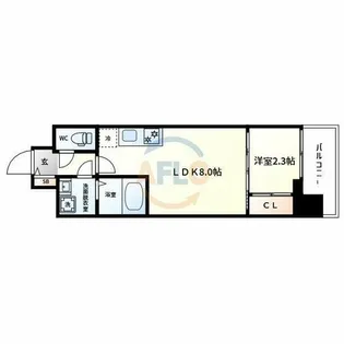 セレニテ日本橋ミラク【5階】の間取り