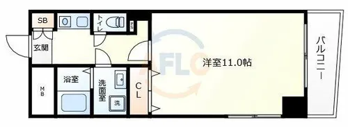 サンシャイン西梅田【2階】の間取り