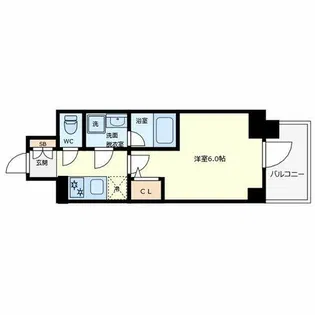 リヴェント難波ウエスト【11階】の間取り