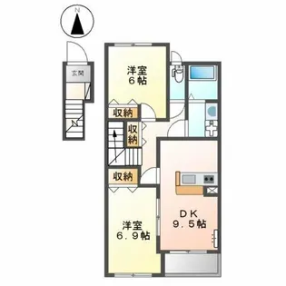 プログレスⅠ【2階】の間取り