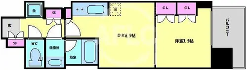 BPRレジデンス大阪本町Q【10階】の間取り
