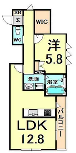 CASA笠屋【2階】の間取り