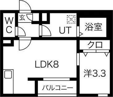 メイクスR道徳公園Ⅲ【2階】の間取り