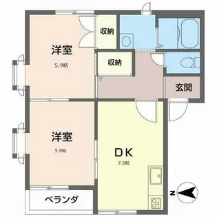 ロジュマン【2階】の間取り