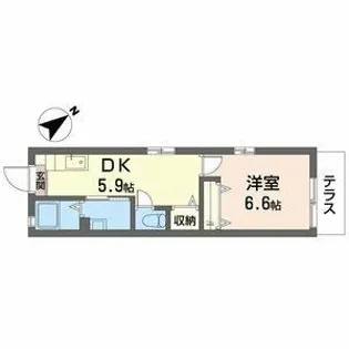 安井ハイツ【1階】の間取り