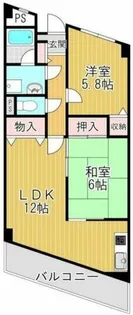 セレコート箕面【2階】の間取り