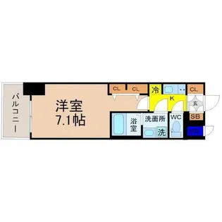 S-RESIDENCE星ヶ丘(エスレジデンス)【7階】の間取り