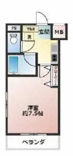 アポテッケン鳴尾【3階】の間取り