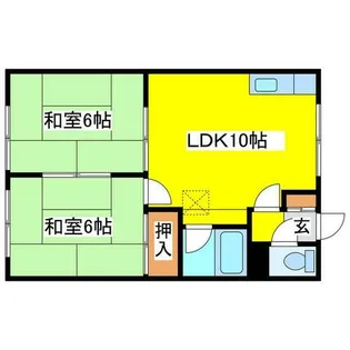 シャトー平岡【201号室】の間取り