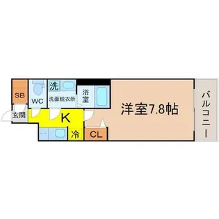 メイクス名駅太閤【9階】の間取り