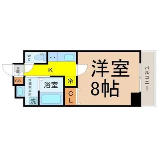 エストゥルースプラスノース名古屋【8階】の間取り