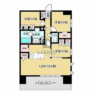 サンパーク博多那珂グラッセ【405号室】の間取り
