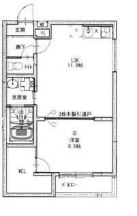フジパレス琴浦通り【1階】の間取り
