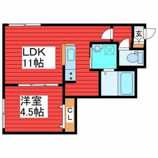 Mフラット【1階】の間取り