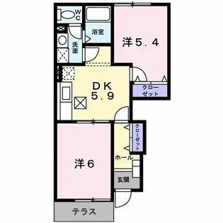 ハピネス ヒロ【1階】の間取り