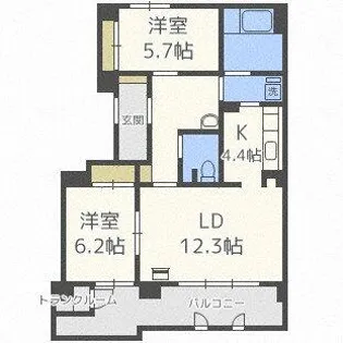 スターヒル富丘【102号室】の間取り