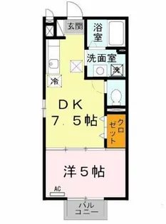 サンボナール【108号室】の間取り
