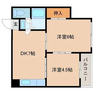 サンシャインMKM東小橋【2階】の間取り