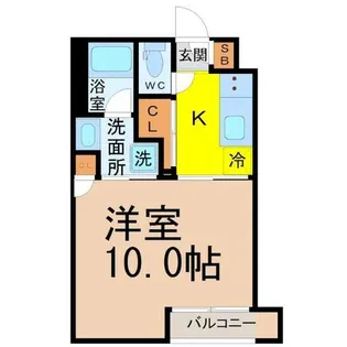 SPACE CUBE HONJIN(スペースキューブホンジン)【2階】の間取り