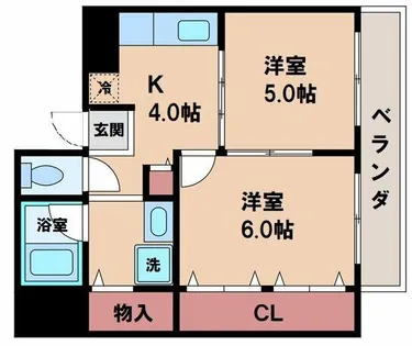 クレール勝山【3階】の間取り