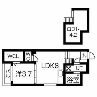 MICASA志賀本通【202号室】の間取り