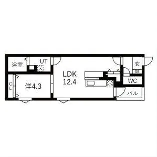 BC生駒B【1階】の間取り