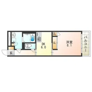VAなかもず【7階】の間取り