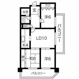 ビバリーヒルズ鶴山台【301号室】の間取り