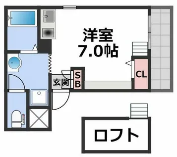 キオズ布施足代北【2階】の間取り
