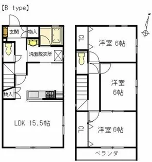 愛知県名古屋市名東区社口2丁目【一戸建】の間取り