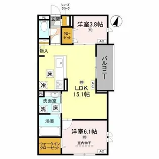 グランヴェールⅦ【1階】の間取り