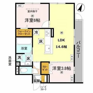 グランヴェールⅦ【1階】の間取り