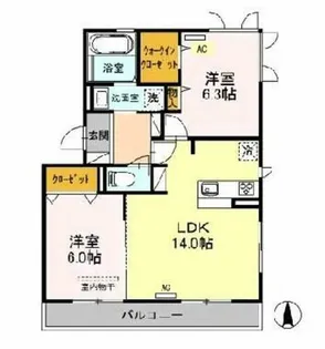 リヴァージュ【3階】の間取り