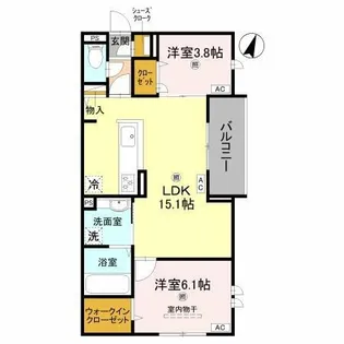 グランヴェールⅦ【3階】の間取り