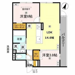 グランヴェールⅦ【3階】の間取り