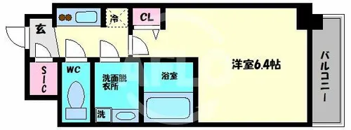 アドバンス西梅田ビオス【2階】の間取り