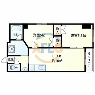 ベイストーン市岡【2階】の間取り