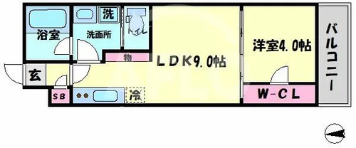 ブエナビスタ桜ノ宮【1階】の間取り