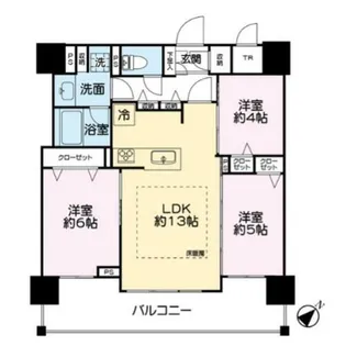 レーベン福住LEGEND ARKS【3F号室】の間取り