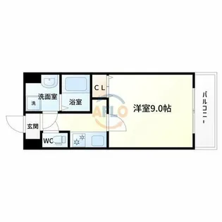 CITY SPIRE上新庄【2階】の間取り