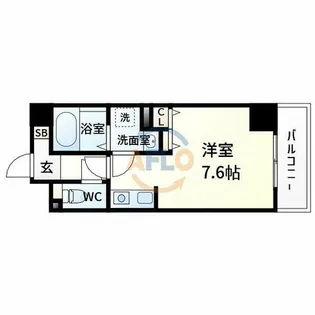 中央メルヴェール江坂【5階】の間取り