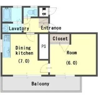北口ハイツ【1階】の間取り