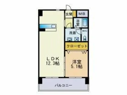 クラジューペール【603号室】の間取り