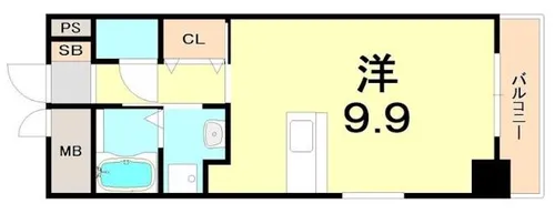 ジアコスモ神戸三宮【5階】の間取り