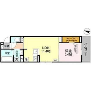 NOBLE TERRACE中山手【3階】の間取り