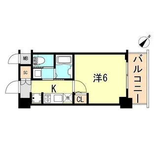 エステムコート神戸元町2リザーヴ【2階】の間取り
