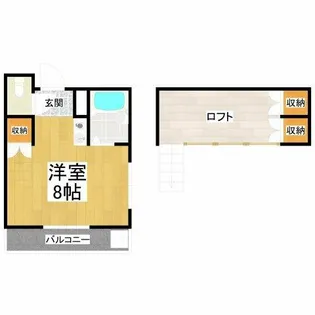 アプティ2番館【4階】の間取り