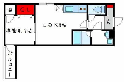 D porta Luchta【2階】の間取り